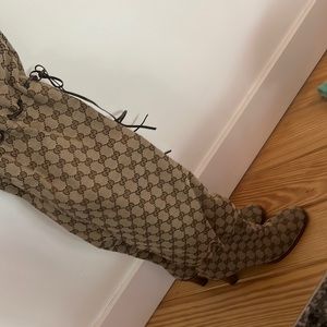 Gucci Monogram Over the knee boots